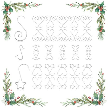 60 stk julekulekroker, juletre krok, jul