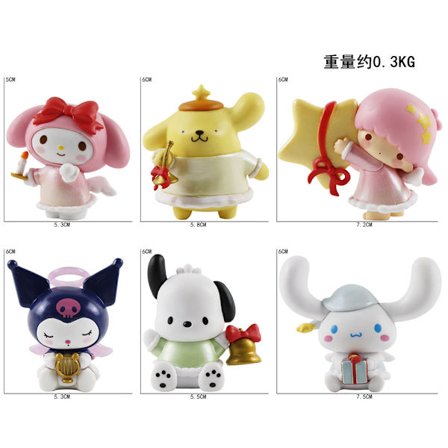 Mub- Melodifigur Sanrio Kanel Hund Culomi leksak Star Wish Blessing Melody 6 modeller