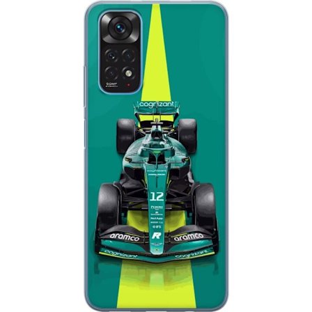 Yhteensopiva Puhelinkuori Xiaomi Xiaomi Redmi Note 11S Aston Martinin Formula 1 -auto vihreässä kilpailumuotoilussa, jossa on moderni studiosentuntm