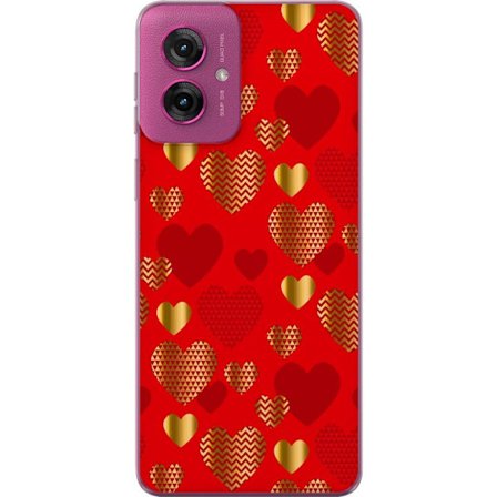 Yhteensopiva Puhelinkuori Motorola Motorola Moto G55 GoldenHearts