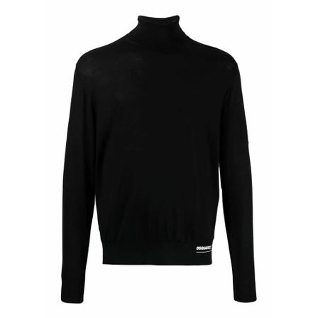 Dsquared2, S74Ha 1169S16794900 Sweater Czarny, Mężczyzna, Rozmiar: M