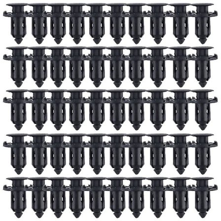 50 stk Bilpanel Trim Klips Plast Nitt 9mm Hull