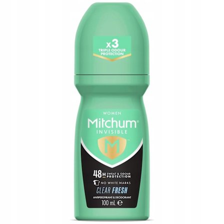 Mitchum Kvinder Usynlig Klar Frisk Roll-On Antiperspirant 100Ml