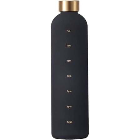 Vannflaske med tidsmarkering, lekkasjesikker, motiverende sportsflaske, daglig måling for fitness, treningsstudio, arbeid, reiser