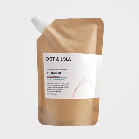 Dot & Lola: 250ml Refill Pouches - Refill, Reuse, Reduce, Clarity Shampoo