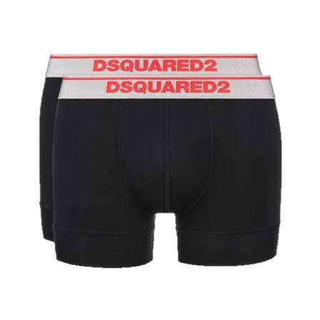 Dsquared2 BoxerKorte Broek 2-Pack , Zwart , Heren , Maat: XL