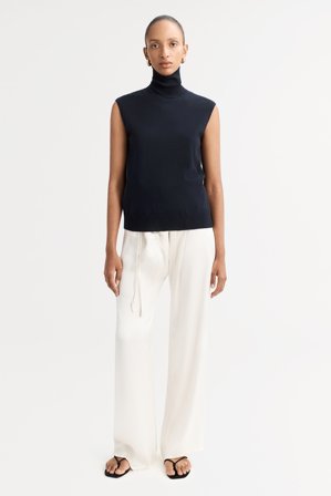 Soft Goat - Featherlight Singlet - Women cashmere sweater - XS - Navy