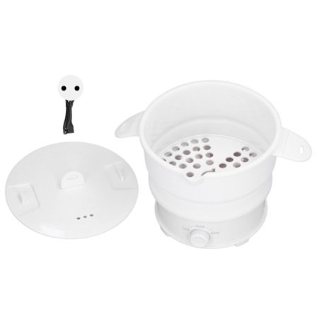 Hopfällbar Elektrisk Hot Pot Cooker 800W 1,2L Resegryta för campingkontor Hotell Nudelgrötsoppa EU-kontakt 220V