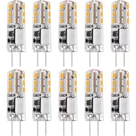 10x G4 LED-lamput 12V AC/DC Lämmin valkoinen 3000K 2W, himmennettävä valaistus - WELLNGS【PL】