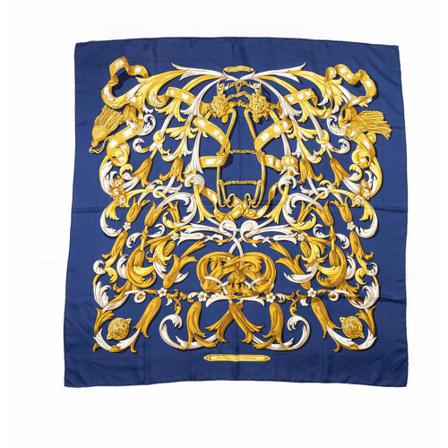 Hermès Vintage, Pre-owned Scarf Blauw, Dames, Maat:ONE Size