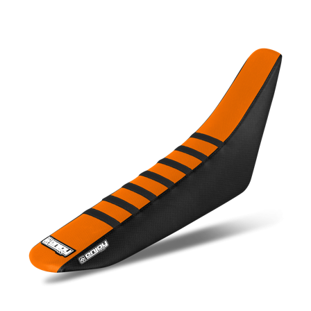 Enjoy Ribbed Seat Cover Orange-Black - KTM 250 SX 2001-2006