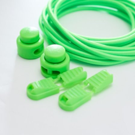 Elastiske skolisser 1 par for voksne/barn, trenger ikke å knyte elastiske låseskolisser (gressgrønn)