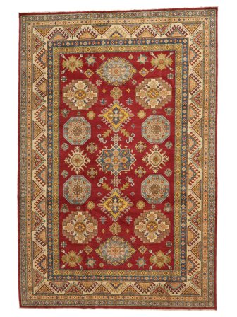 Medallion Kazak Fine Rug 201X303 Wool