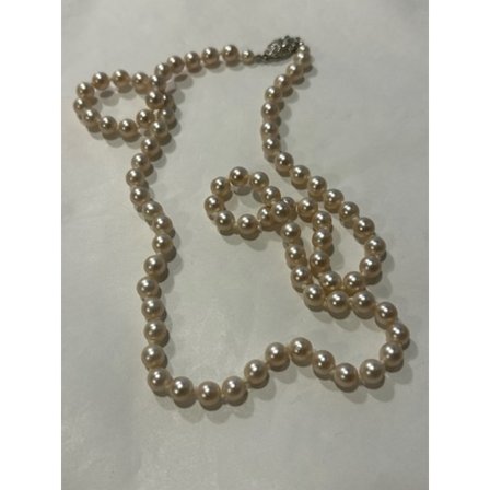 REA__Jablonex Vintage 70 cm. lång halsband med 8mm. glaspärlor