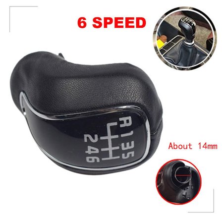 Manuell växelspaksknopp i läder för Hyundai Creta IX25 för Kia Forte Cerato K3 Ceed 2012 2013 2014 2015 2016-MT-6 Växlar