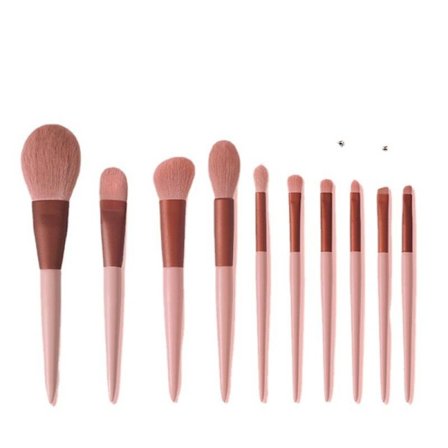 10 lyserøde makeupbørster