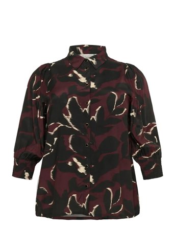 Kcmilana Shirt Brown Kaffe Curve