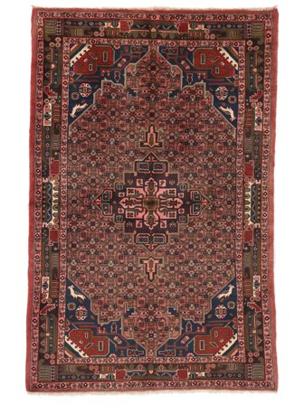 Orientalisk Koliai Matta 155X242 Svart/Mörkröd Ull, Persien