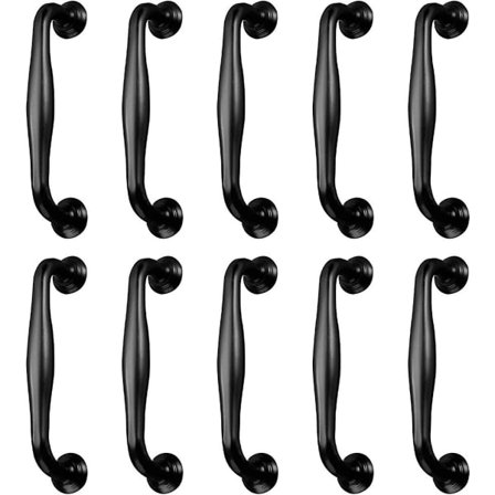 10 stk. 128mm møbelgreb Sort køkkengreb Skab