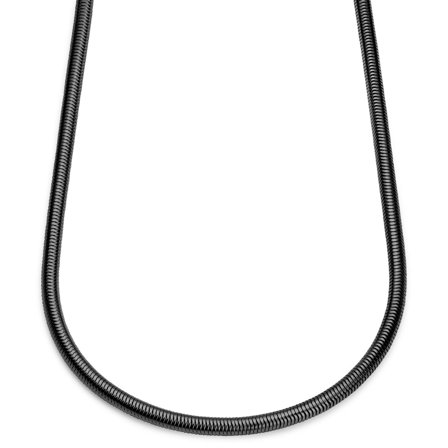 Essentials | Collar de cadena de serpiente en negro metalizado de 6 mm para hombres - Collares de cadena