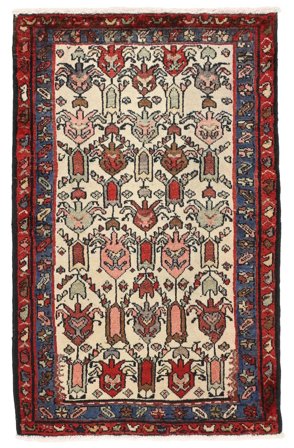 Hamadan Teppe Orientalsk Svart/Mørk Rød (Ull, Persia)