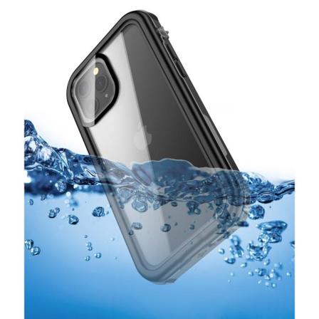 Vattentåligt Skal Ip67 För Iphone 12 Mini - Svart/transparent Svart