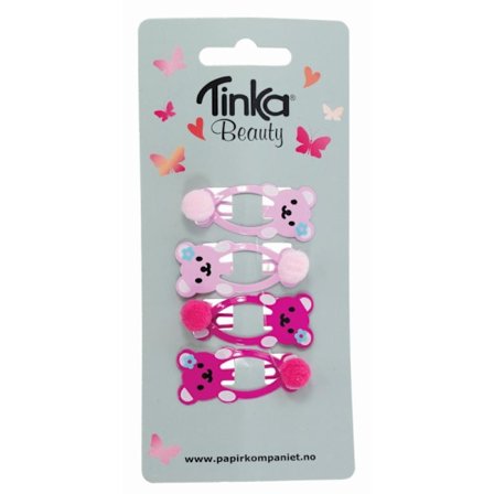 Nalle-hiusklipsit 4 kpl - Tinka