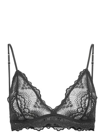 Saboteur Lace Bralette Lingerie Bras & Tops Soft Bras Bralette Svart Understatement Underwear