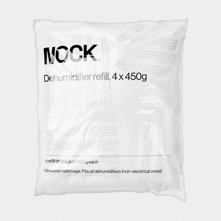 Kuivapatruunat kosteudenpoistajalle NOCK Refill, 4-pack, 4 x 450 grammaa