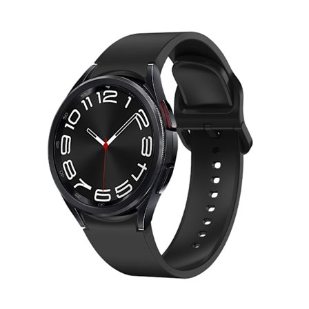 Silikone Quick-Release Urrem kompatibel med Samsung Galaxy Watch 6 – Åndbar Sportrem med Standardstik, Justerbar Spænde, Flere Farver Black