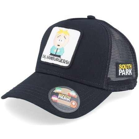 South Park - Negro trucker Gorra - Oh Hamburgers Butters Patch Black Trucker @ Hatstore