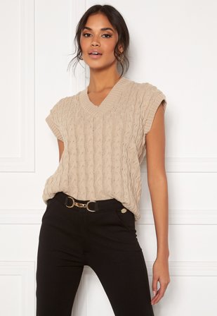 AX Paris Cable Knit Tank Top Stone Klær