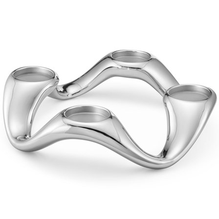 Georg jensen Cobra rund lysestage, rustfrit stål - Rustfri blank stål | KitchenOne