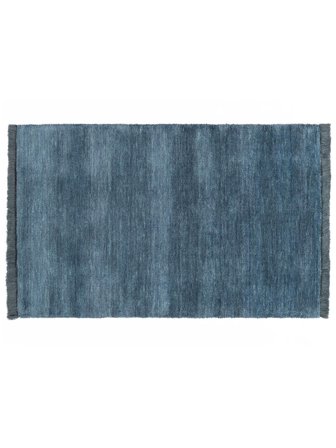 Wool Door Mat Handloom Fringes Dark Teal