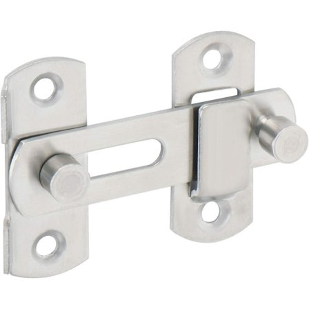 Skjutdörrsspärr Dörrlås Vippspärr Spänne Låsbult med skruvar för dörr, fönster, garderob och trädgård