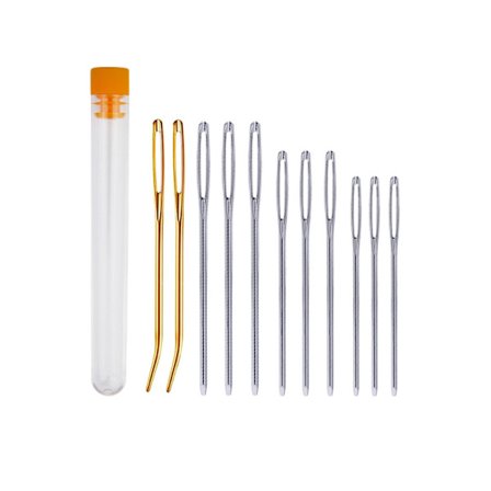 #Sæt med 11 store synåle store synåle håndsynål håndsynål til læder (spidse)#