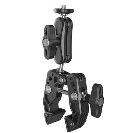 /EA/Super Clamp -kamerakiinnike 1/4 ja 3/8 tuuman kierteillä, Mini Magic Arm Super Clampilla, 360° pallopäävarsi DLSR-kameralle, Gopro, Action Cam, 