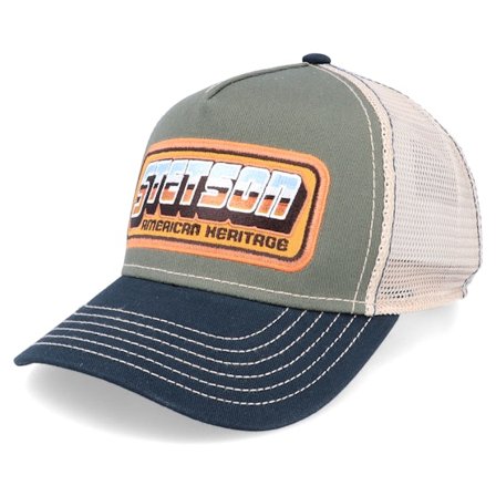 Kinder Stetson - Grün trucker Cap - Kinder Chrome Olive Trucker @ Hatstore