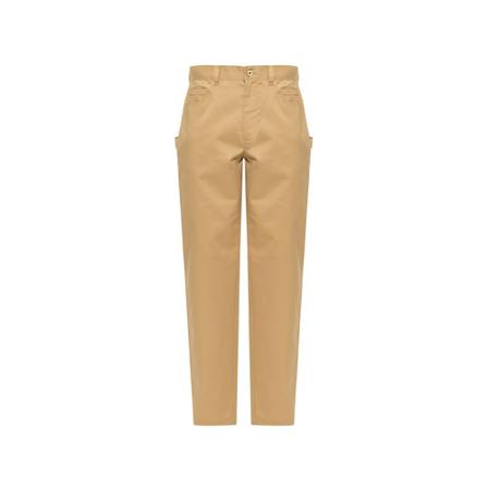 JW Anderson, Trousers with logo Beige, Heren, Maat:L,Katoen