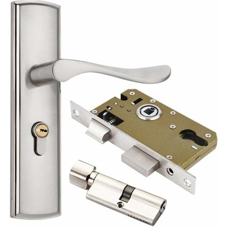 Enkelt dørhåndtagslås i zinklegering, moderne dørhåndtagssæt