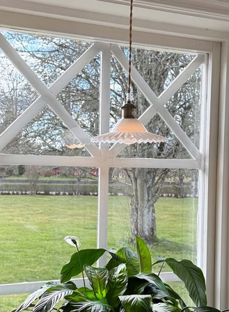 Silvia taklampe Ø21 - antikk/hvit