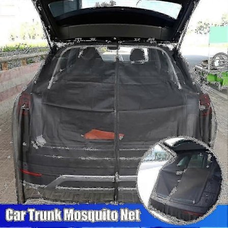 Myggenet og solskærm til bilbagklap til camping, selvkørende - magnetisk montering