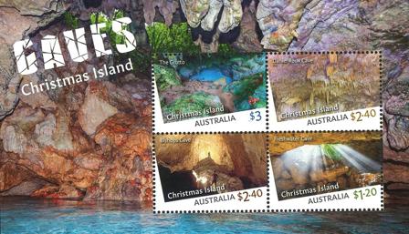 Christmas Island - Grotter - Postfrisk miniark