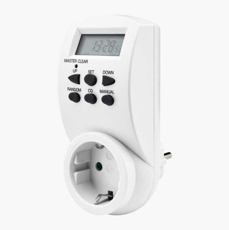 Biltema - Digital Timer 230 V med Ukeprogram - Programmerbar, 10 På-/Avslagsprogram, Jordet og Barnesikker