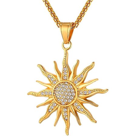 Halsband med hänge i rostfritt stål med 18k guldplätering, personligt AK47/is/sax/dödskalle M9-hänge för män, punk, hiphop