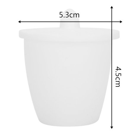 Laboratorie Digel Høj Form PTFE Digelkop Med Dæksel Eksperimentelle Forbrugsartikler 30ml