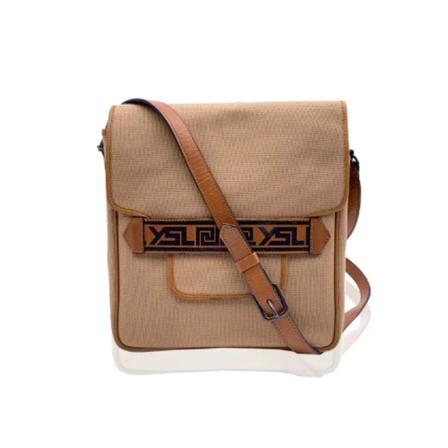 Yves Saint Laurent Vintage, Pre-owned Canvas shoulder-bags Beige, Dames, Maat:ONE Size
