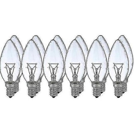 12 stk. 40W E14 Lyspære Klar Hvit Klassisk lyspære