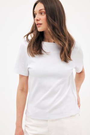 NA-KD T-Shirt mit regulärer Passform - T-Shirts - Weiß - XS