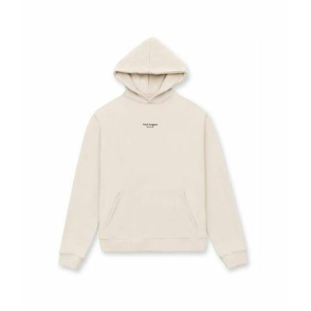 Axel Arigato, Focus Logo Hoodie Beige, Heren, Maat:XS,Katoen